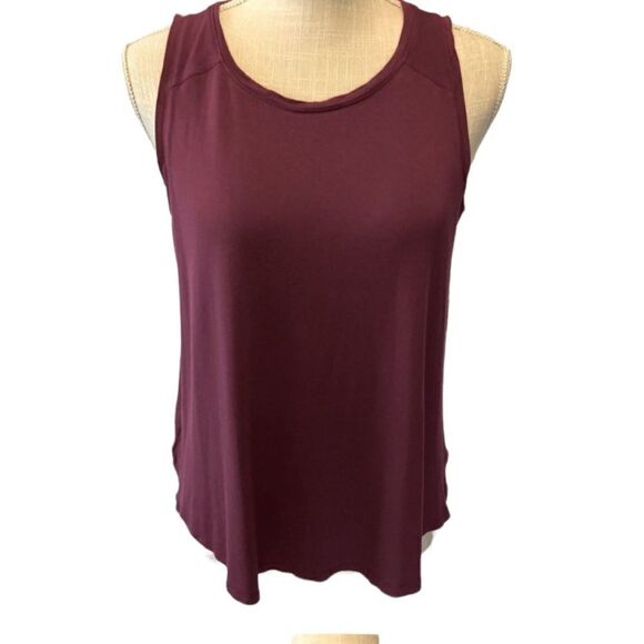 Loft burgundy sleeveless Top Medium - Picture 1 of 6